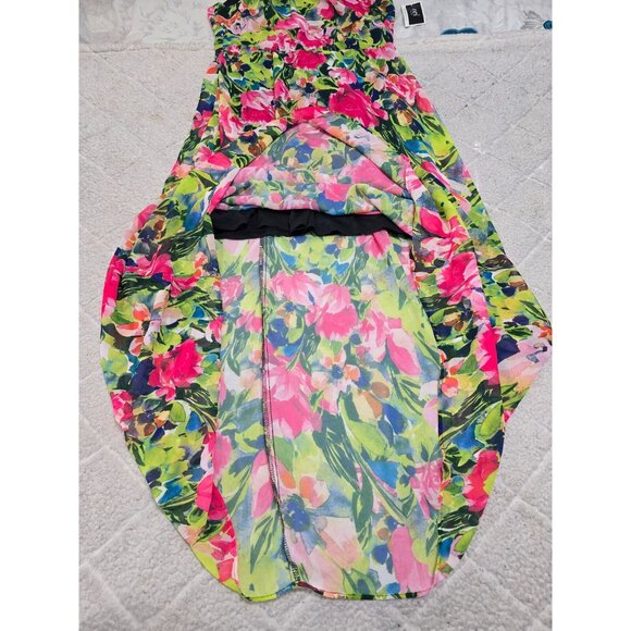 ECI New York Womens Multicolor Floral Halter Maxi Dress Sleeveless Size 4 NWT - Picture 5 of 11